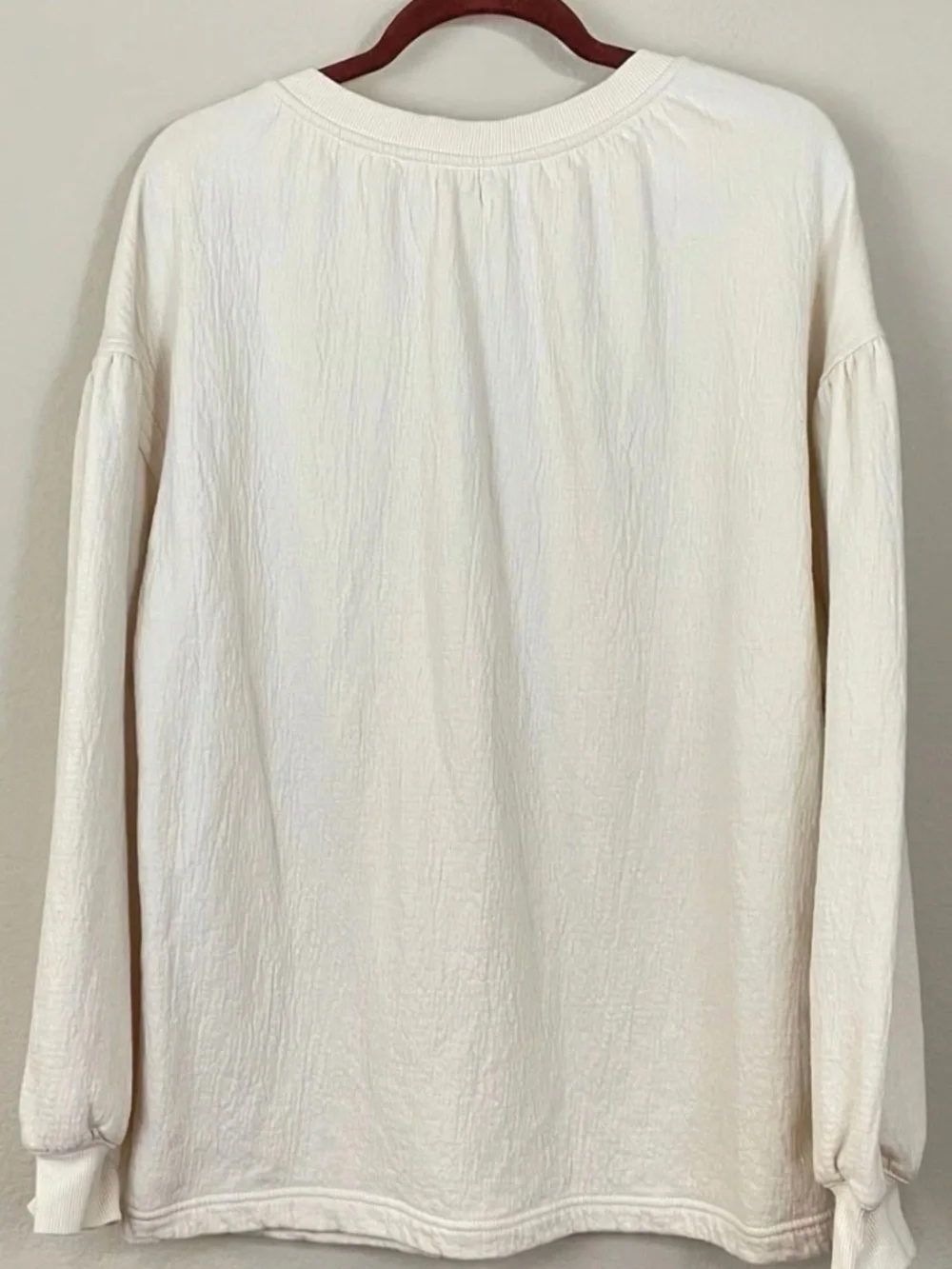 EUC Aerie Easy Street Boho Cream Lightweight Pullover Size Large - Picture 3 of 5
